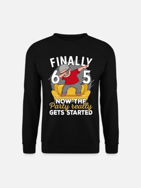 65. Geburtstag Mann 65 Jahre alt 65ter 65er Opa - Unisex Pullover - Schwarz