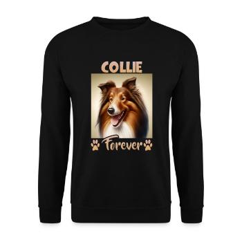 Collie Dog Saying Collie Design - Sweat-shirt Unisexe - noir - Devant - Alina (178cm) & Michal (187cm)