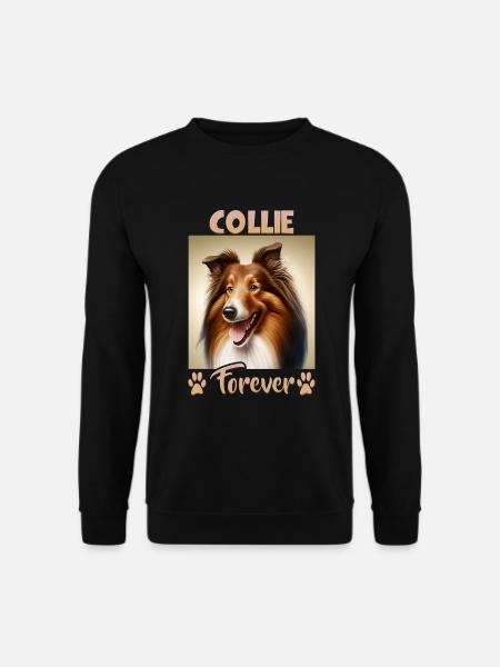 Collie Hunde Spruch Collie Design - Unisex Pullover - Schwarz