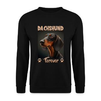 Dog Saying Dachshund Design for Dog Lovers - Unisex Sweatshirt - black - Front - Alina (178cm) & Michal (187cm)