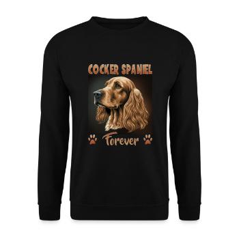 Dog saying Cocker Spaniel for dog lovers - Unisex Sweatshirt - black - Front - Alina (178cm) & Michal (187cm)