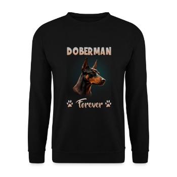 Dog saying Doberman design for dog lovers - Unisex Sweatshirt - black - Front - Alina (178cm) & Michal (187cm)