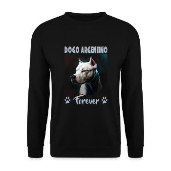 Dog Saying Dogo Argentino Design for - Unisex Sweatshirt - black - Front - Alina (178cm) & Michal (187cm)