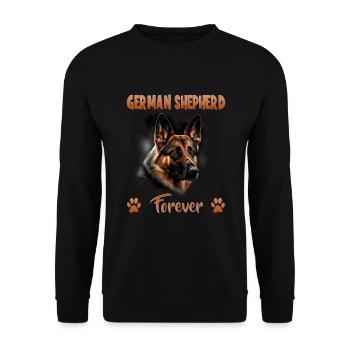 Dogs German Shepherd Dog lovers - Unisex Sweatshirt - black - Front - Alina (178cm) & Michal (187cm)
