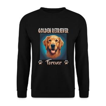 Hunde Spruch Golden Retriever Design - Unisex Pullover - Schwarz - Vorne - Alina (178cm) & Michal (187cm)