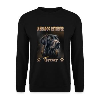 Hunde Spruch Labrador Retriever Design für - Unisex Pullover - Schwarz - Vorne - Alina (178cm) & Michal (187cm)