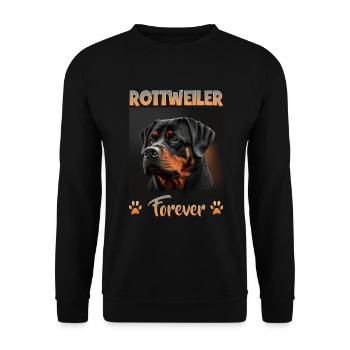 Dog saying Rottweiler design for dog lovers - Unisex Sweatshirt - black - Front - Alina (178cm) & Michal (187cm)