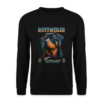 Dog saying Rottweiler design for dog lovers - Unisex Sweatshirt - black - Front - Alina (178cm) & Michal (187cm)