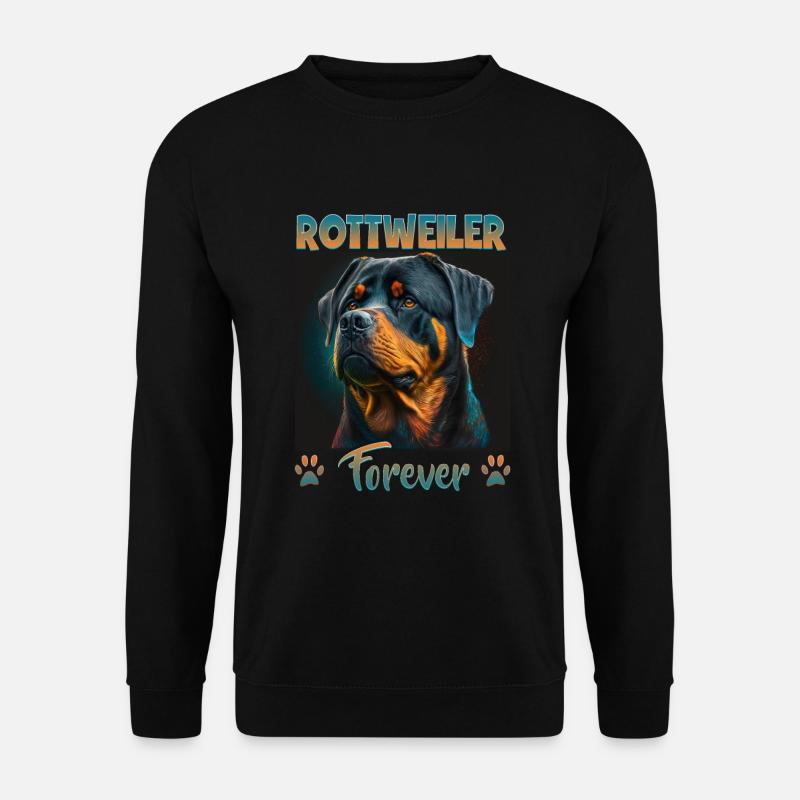 Hunde Spruch Rottweiler Design für Hundeliebhaber - Unisex Pullover - Schwarz