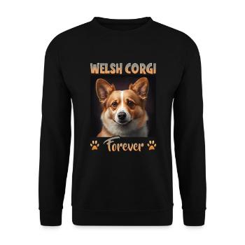 Dog Saying Welsh Corgi Design for Dog Lovers - Unisex Sweatshirt - black - Front - Alina (178cm) & Michal (187cm)