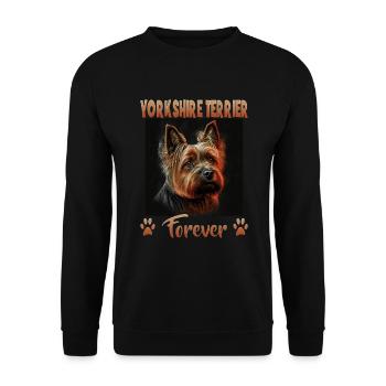 Dog Saying Yorkshire Terrier Design pour - Sweat-shirt Unisexe - noir - Devant - Alina (178cm) & Michal (187cm)