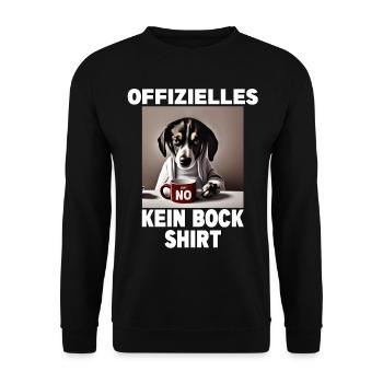 Mürrische Lustige Hund offizielles kein bock - Unisex Pullover - Schwarz - Vorne - Alina (178cm) & Michal (187cm)