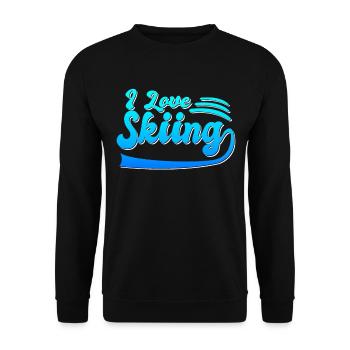 Ich liebe Ski - Unisex Pullover - Schwarz - Vorne - Alina (178cm) & Michal (187cm)