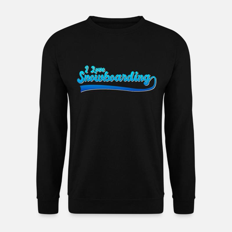 Ich liebe snowboarden - Unisex Pullover - Schwarz