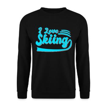 Ich liebe Ski - Unisex Pullover - Schwarz - Vorne - Alina (178cm) & Michal (187cm)