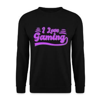 J’adore jouer - Sweat-shirt Unisexe - noir - Devant - Alina (178cm) & Michal (187cm)
