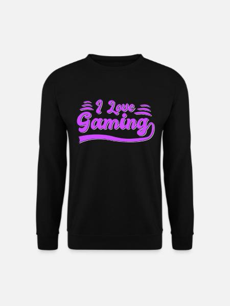 I love gaming - Unisex Sweatshirt - black
