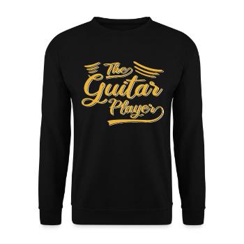 Der Gitarrist - Unisex Pullover - Schwarz - Vorne - Alina (178cm) & Michal (187cm)