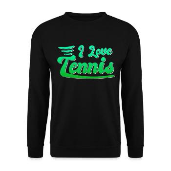 J’adore le tennis - Sweat-shirt Unisexe - noir - Devant - Alina (178cm) & Michal (187cm)
