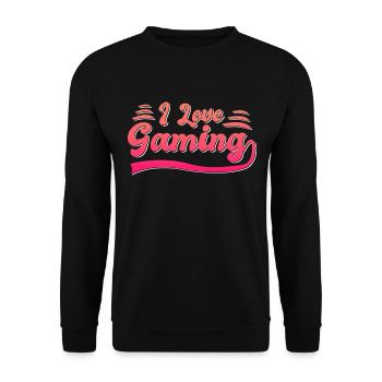 J’adore jouer - Sweat-shirt Unisexe - noir - Devant - Alina (178cm) & Michal (187cm)