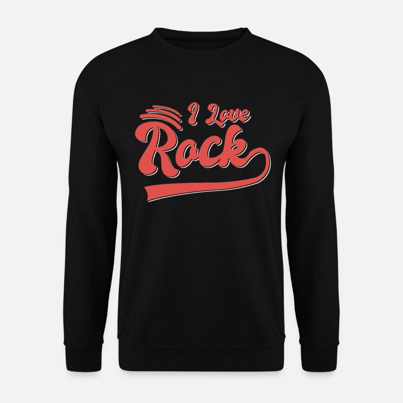 Ich liebe Rock - Unisex Pullover - Schwarz