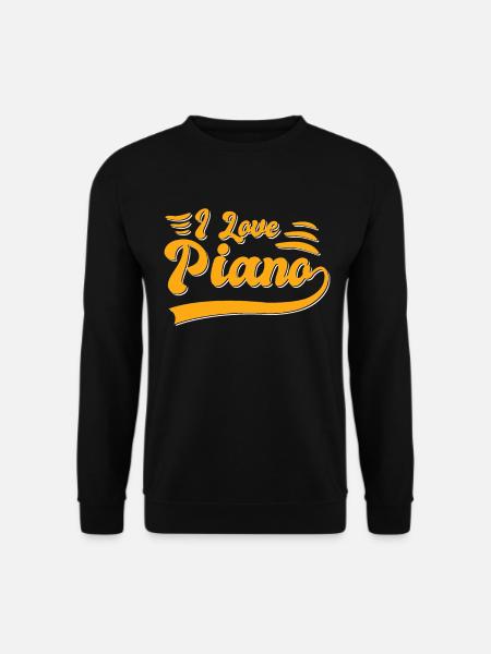 I love piano - Unisex Sweatshirt - black
