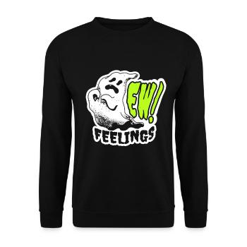 Valentinstag - Ew Feelings - Anti Valentine - Unisex Pullover - Schwarz - Vorne - Alina (178cm) & Michal (187cm)