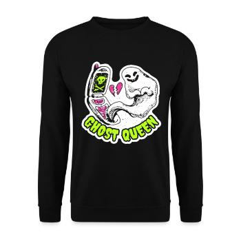 Valentinstag - Ghost Queen - Anti Valentine - Unisex Pullover - Schwarz - Vorne - Alina (178cm) & Michal (187cm)