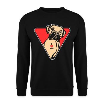 Boxer Dog Love Dog - Sweat-shirt Unisexe - noir - Devant - Alina (178cm) & Michal (187cm)