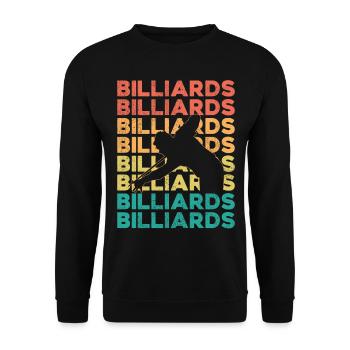 Billiards Pool Player Ball Retro - Unisex Sweatshirt - black - Front - Alina (178cm) & Michal (187cm)