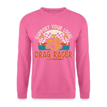 Drag Racing Race Car Retro Vintage - Unisex Pullover - Pink - Vorne
