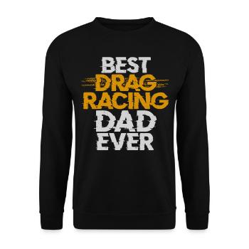 Drag Racing Race Car Dad Vintage - Unisex Sweatshirt - black - Front - Alina (178cm) & Michal (187cm)