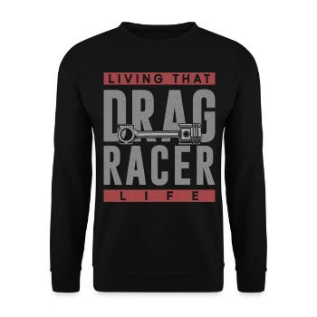 Voiture de course de dragster vivant que - Sweat-shirt Unisexe - noir - Devant - Alina (178cm) & Michal (187cm)