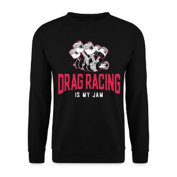 Drag Racing Race Car Girl Drag - Unisex Sweatshirt - black - Front - Alina (178cm) & Michal (187cm)