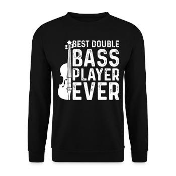 Best Double Bass Player Ever - Contrabass Double B - Unisex Pullover - Schwarz - Vorne - Alina (178cm) & Michal (187cm)
