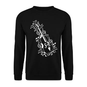 Contrabassist Double Bass Musician Double Bass Mus - Unisex Pullover - Schwarz - Vorne - Alina (178cm) & Michal (187cm)