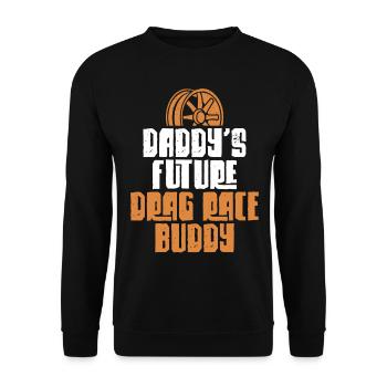 Drag Racing Race Car Dad Son - Unisex Sweatshirt - black - Front - Alina (178cm) & Michal (187cm)
