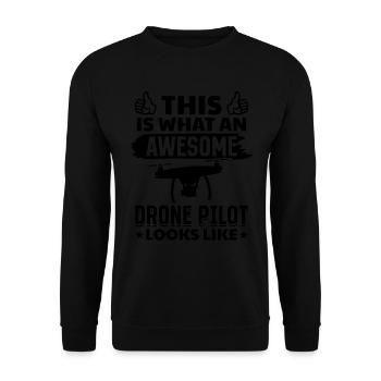 Pilote de drone - C’est ce qu’est un pilote de drone génial - Sweat-shirt Unisexe - noir - Devant - Alina (178cm) & Michal (187cm)