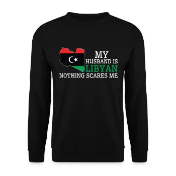 Nothing Scares Me Libyan Husband Libya - Unisex Sweatshirt - black - Front - Alina (178cm) & Michal (187cm)