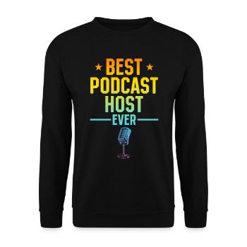 Best Podcast Host Ever - Podcast Podcaster - Unisex Pullover - Schwarz - Vorne - Alina (178cm) & Michal (187cm)