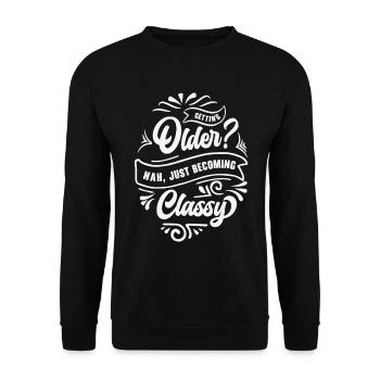Classy Grandparent Vintage Typography Classic - Unisex Sweatshirt - black - Front - Alina (178cm) & Michal (187cm)