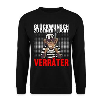 Abschiedsgeschenk Kollege Jobwechsel - Unisex Pullover - Schwarz - Vorne - Alina (178cm) & Michal (187cm)