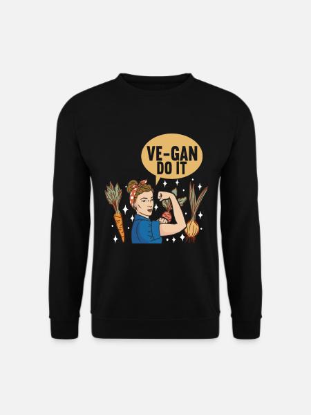 Végétarien végétalien - Sweat-shirt Unisexe - noir