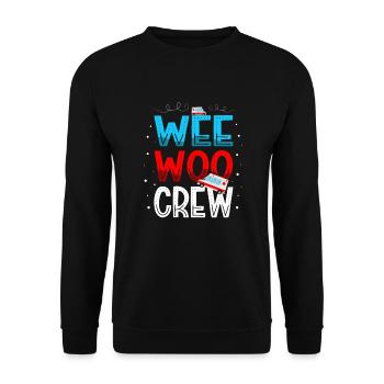 Wee Woo Crew Ambulance Technician Paramedic Emt - Unisex Sweatshirt - black - Front - Alina (178cm) & Michal (187cm)