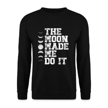 La lune m’a fait le faire - Sweat-shirt Unisexe - noir - Devant - Alina (178cm) & Michal (187cm)