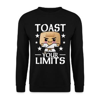 Toast Your Limits - Toast - Unisex Pullover - Schwarz - Vorne - Alina (178cm) & Michal (187cm)