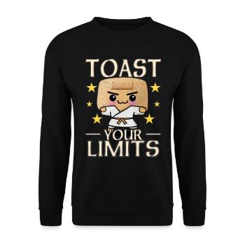Toast Your Limits - Toast - Unisex Pullover - Schwarz - Vorne - Alina (178cm) & Michal (187cm)