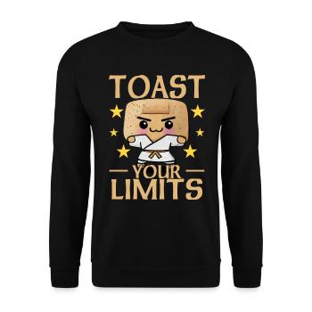 Toast Your Limits - Toast - Unisex Pullover - Schwarz - Vorne - Alina (178cm) & Michal (187cm)