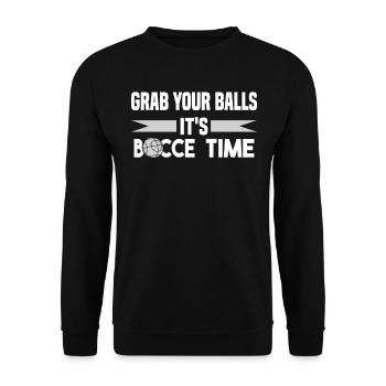 Boccia Petanque Boule Boccia Player Lyonnais - Unisex Sweatshirt - black - Front - Alina (178cm) & Michal (187cm)
