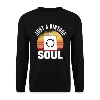 Magasin d’occasion Eco Hipster d’occasion - Sweat-shirt Unisexe - noir - Devant - Alina (178cm) & Michal (187cm)
